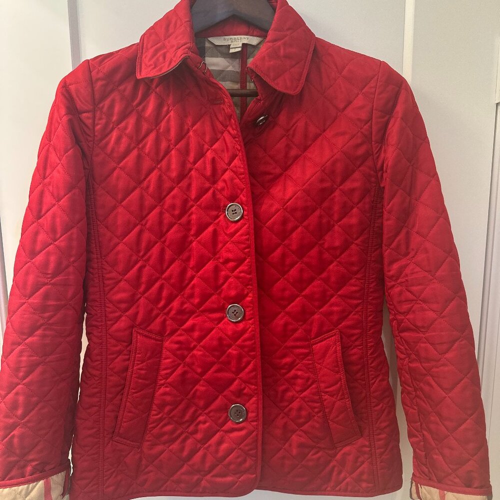 Burberry Brit Women's (S) Red Quilted Jacket